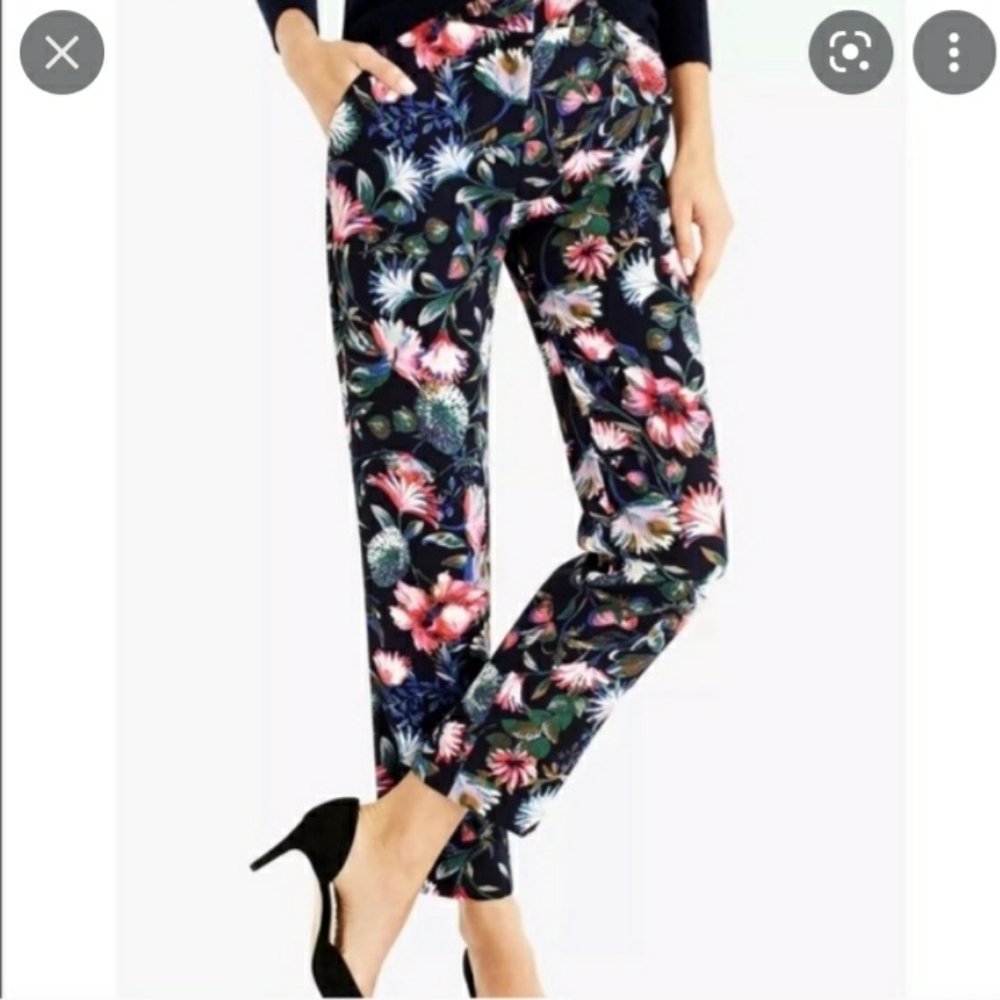 J Crew floral easy pant